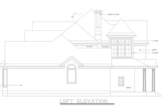 Exterior - Other Elevation for European House Plan #20-967 - 4 bed, 3.5 bath