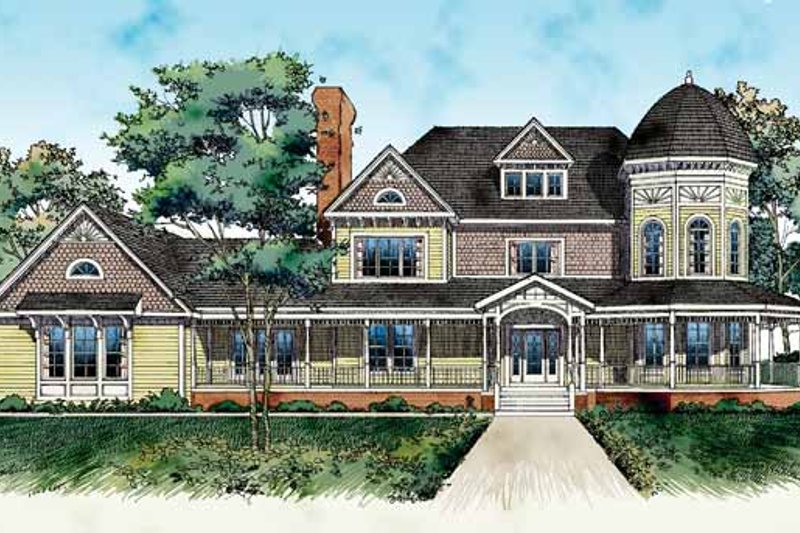 Dream House Plan - Victorian Exterior - Front Elevation Plan #72-889