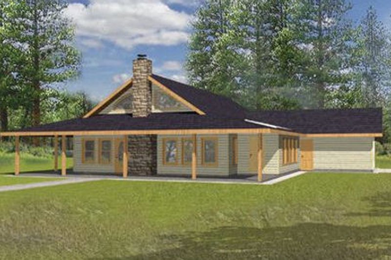 Home Plan - Country Exterior - Front Elevation Plan #117-266