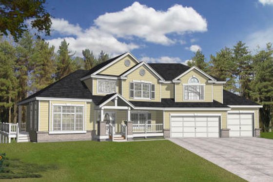 Exterior - Front Elevation for Traditional House Plan #112-150 - 3 bed, 2.5 bath