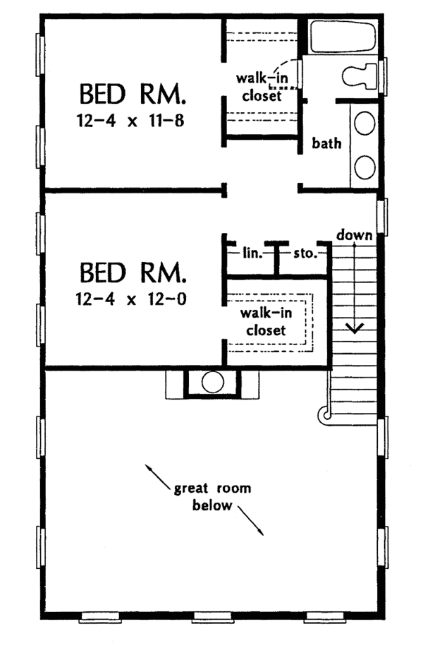 Home Plan - Classical Floor Plan - Upper Floor Plan #929-285