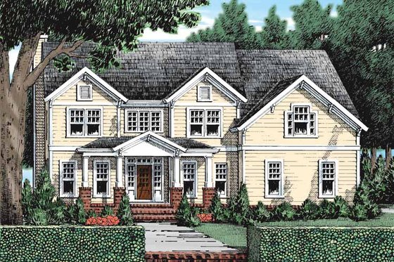 Exterior - Front Elevation 3 for Craftsman House Plan #927-932 - 4 bed, 2.5 bath