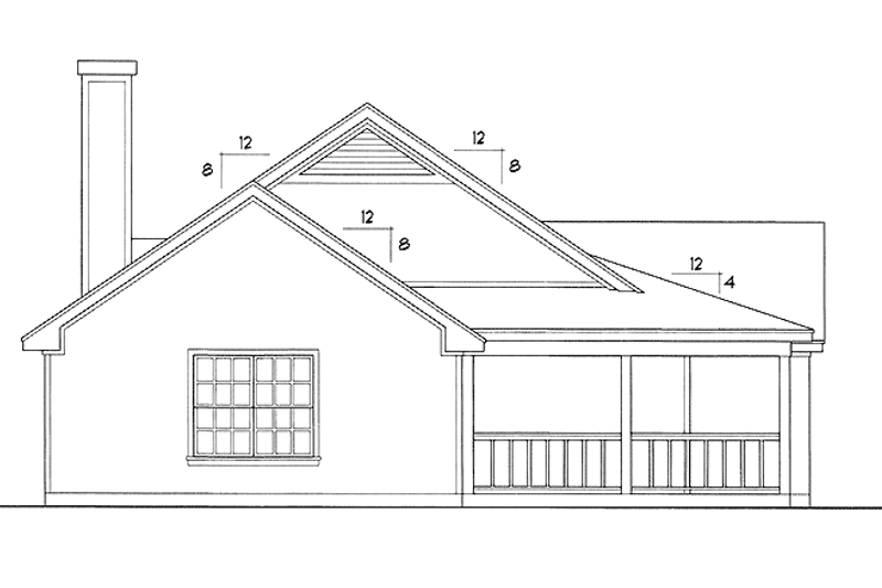 Home Plan - Exterior - Other Elevation for Traditional House Plan #40-498 - 3 bed, 2 bath