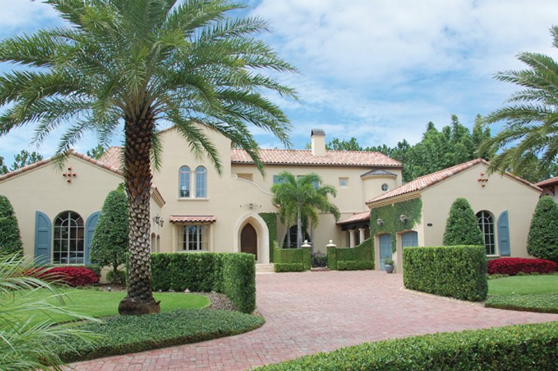 Dream House Plan - Mediterranean Exterior - Front Elevation Plan #1058-19