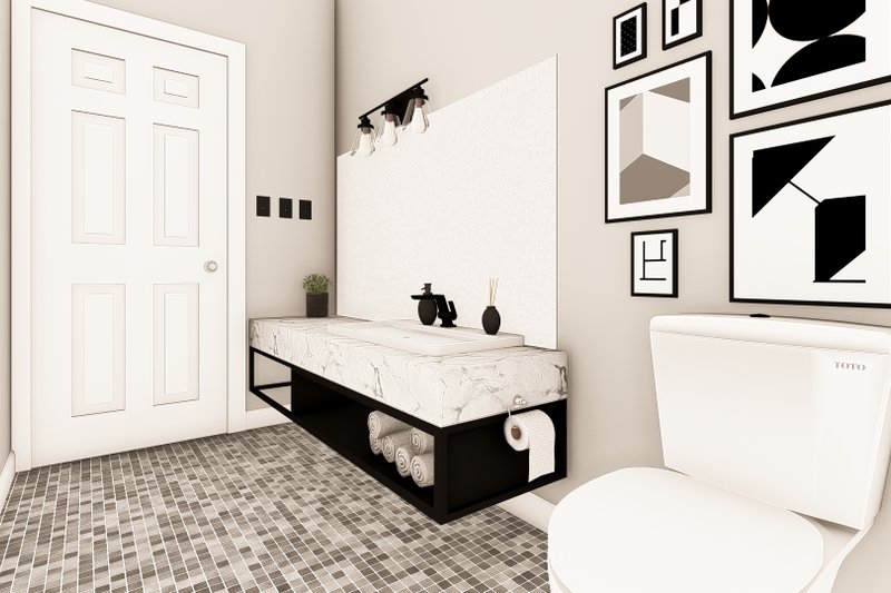 Home Plan - Interior - Bathroom 1 for Barndominium House Plan #1064-392 - 1 bed, 1 bath