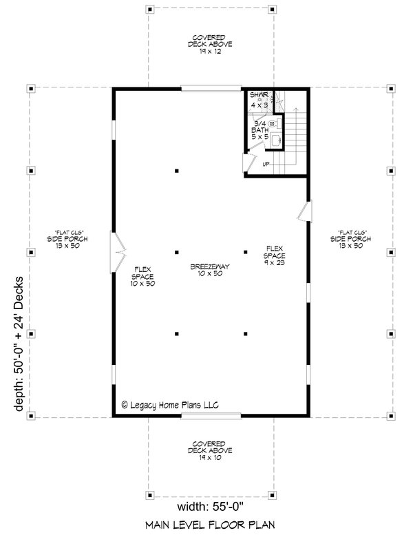 House Blueprint - Country Floor Plan - Main Floor Plan #932-808