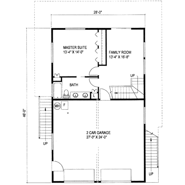 Modern Floor Plan - Lower Floor Plan #117-209