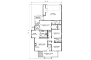 Traditional Style House Plan - 3 Beds 2 Baths 1401 Sq/Ft Plan #17-1054 