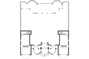 Floor Plan - Lower Floor for European House Plan #115-152 - 5 bed, 5 bath