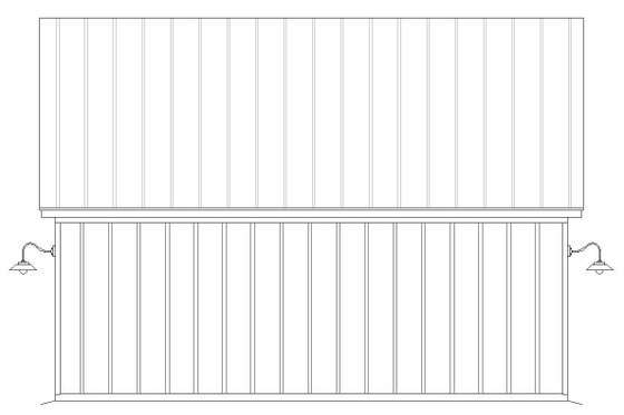Exterior - Rear Elevation for Barndominium House Plan #932-106, 0 bath