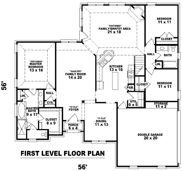 European Floor Plan - Main Floor Plan #81-1089