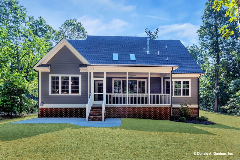 Home Plan - Exterior - Rear Elevation for Cottage House Plan #929-1066 - 3 bed, 2.5 bath