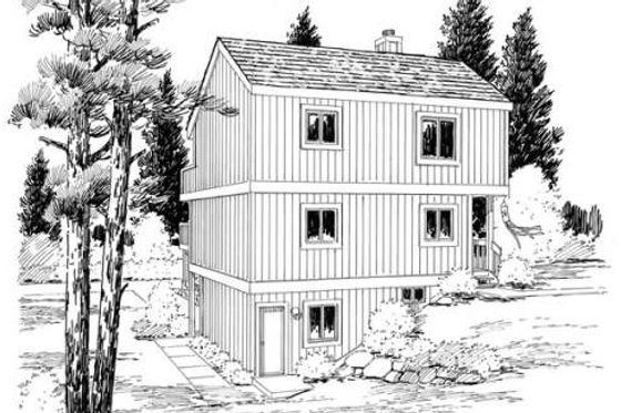 Exterior - Rear Elevation for Modern House Plan #312-571 - 3 bed, 2 bath