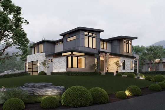 Exterior - Other Elevation for Modern House Plan #1066-320 - 5 bed, 4.5 bath