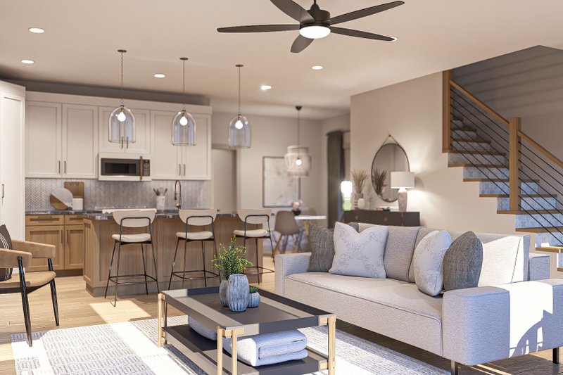 House Design - Interior - Family Room 1 for Traditional House Plan #455-365 - 3 bed, 2.5 bath