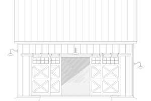 Exterior - Front Elevation 3 for Ranch House Plan #932-494, 0 bath