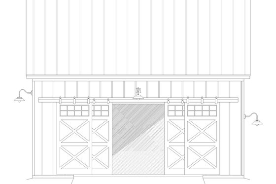 Exterior - Front Elevation 3 for Ranch House Plan #932-494, 0 bath