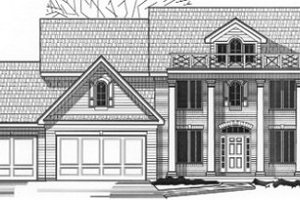 Southern Exterior - Front Elevation Plan #67-837