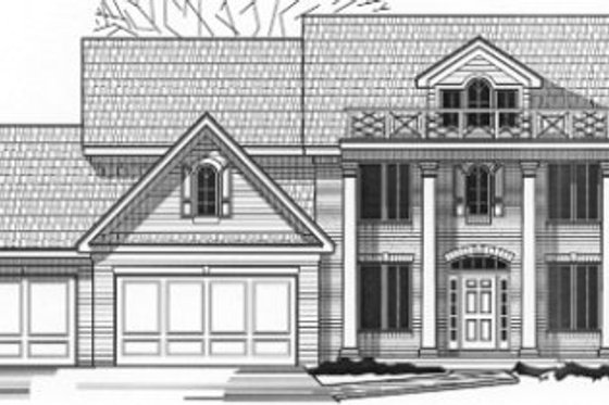 Exterior - Front Elevation for Southern House Plan #67-837 - 4 bed, 3 bath