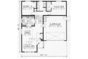 Ranch Style House Plan - 2 Beds 1 Baths 1097 Sq/Ft Plan #112-103 