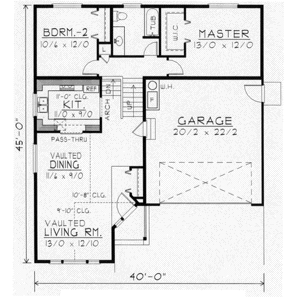 Ranch Floor Plan - Main Floor Plan #112-103
