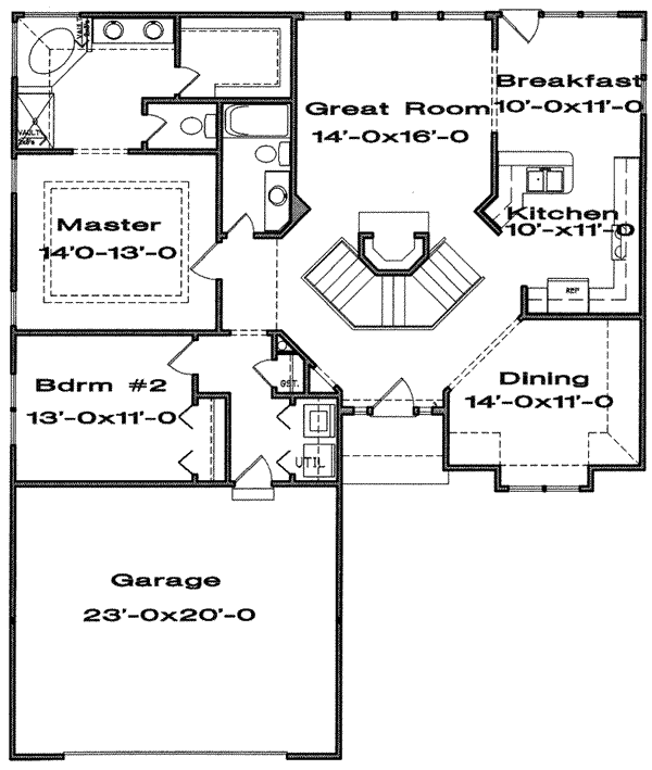 Traditional Floor Plan - Main Floor Plan #6-171