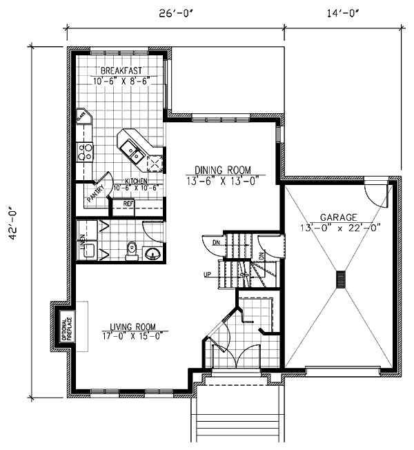 European Floor Plan - Main Floor Plan #138-260