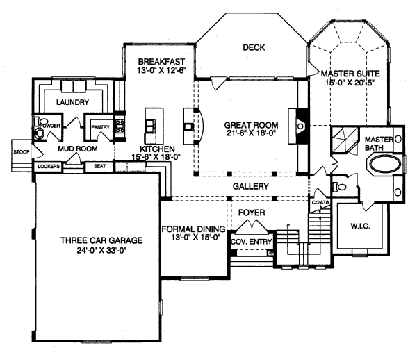 European Floor Plan - Main Floor Plan #413-818