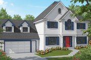 Colonial Style House Plan - 3 Beds 2.5 Baths 2187 Sq/Ft Plan #97-224 Exterior 