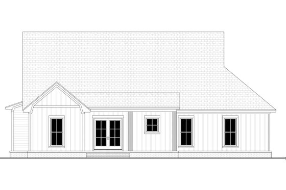 Exterior - Rear Elevation for Farmhouse House Plan #430-335 - 4 bed, 2 bath