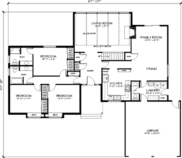 House Blueprint - Modern Floor Plan - Main Floor Plan #320-154