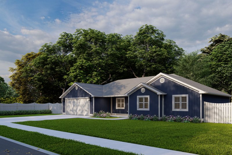 Architectural House Design - Exterior - Front Elevation 3 for Traditional House Plan #1060-217 - 3 bed, 2 bath