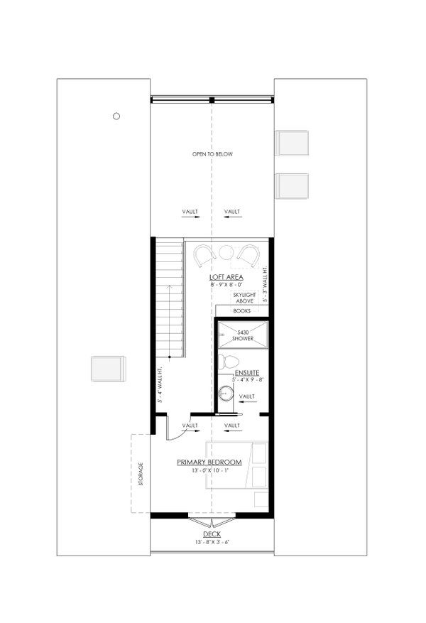 Home Plan - Modern Floor Plan - Upper Floor Plan #1114-32