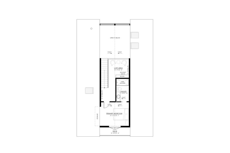 Dream House Plan - Floor Plan - Upper Floor for Modern House Plan #1114-32 - 2 bed, 2 bath