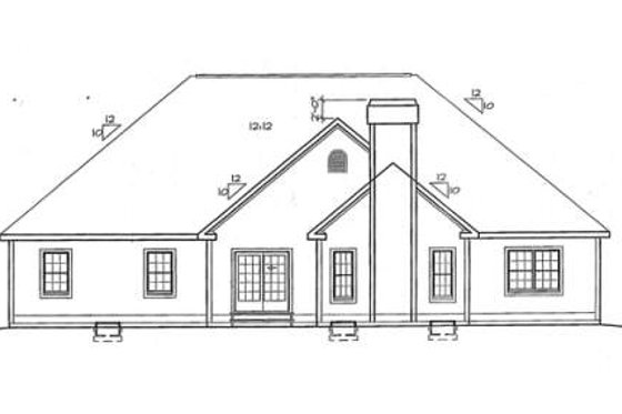 Exterior - Rear Elevation for Bungalow House Plan #312-624 - 3 bed, 2 bath