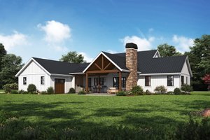 Exterior - Rear Elevation for Farmhouse House Plan #48-1197 - 3 bed, 2.5 bath