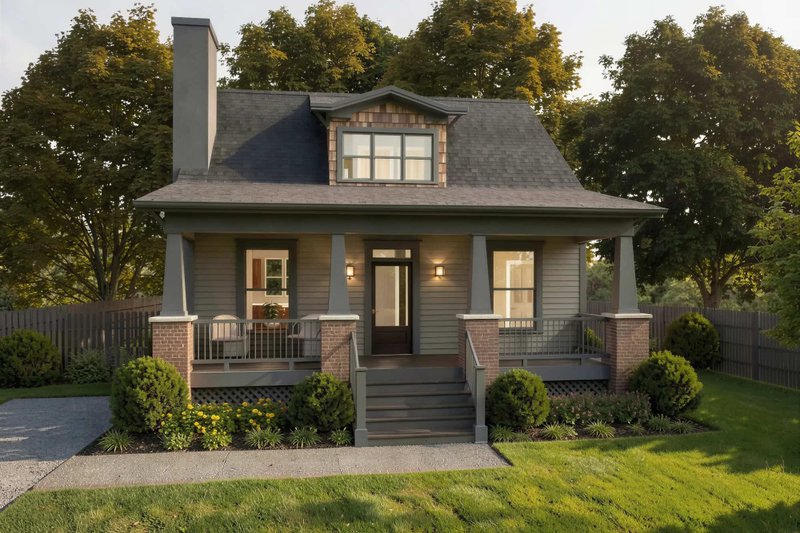 House Plan Design - Exterior - Front Elevation 2 for Bungalow House Plan #79-339 - 3 bed, 2.5 bath