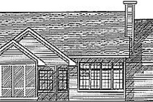 Exterior - Rear Elevation for Traditional House Plan #70-254 - 3 bed, 2.5 bath