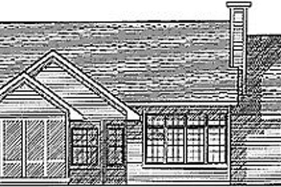 Exterior - Rear Elevation for Traditional House Plan #70-254 - 3 bed, 2.5 bath