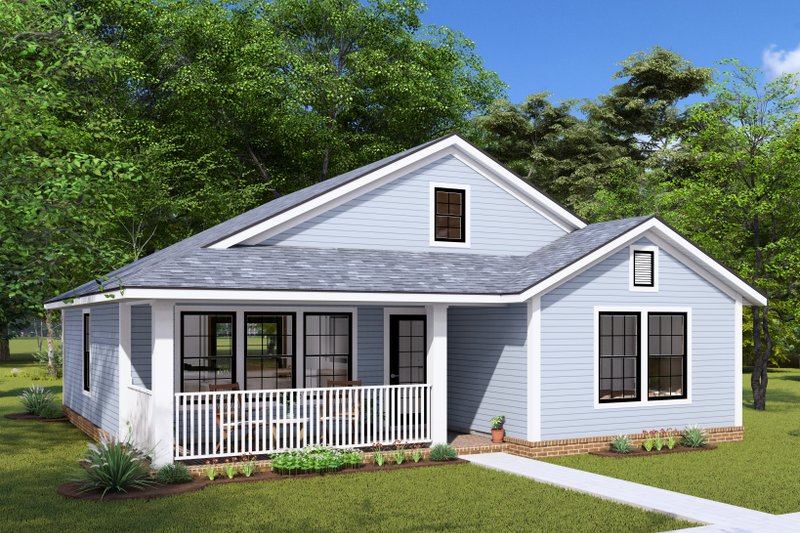 House Blueprint - Farmhouse Exterior - Front Elevation Plan #513-2237
