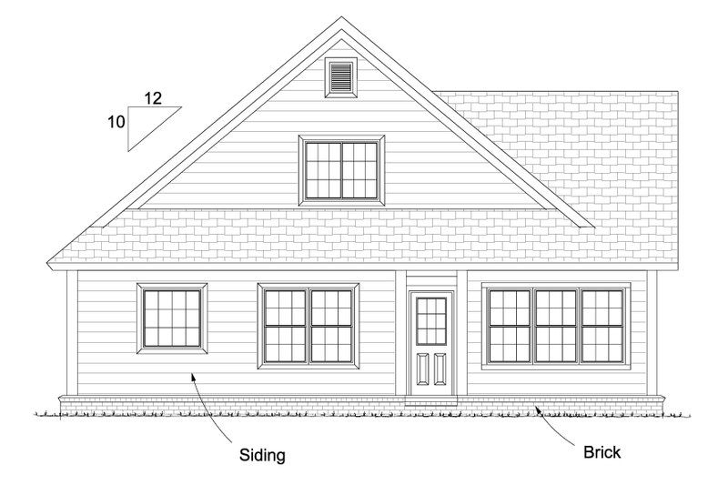 House Plan Design - Exterior - Rear Elevation for Cottage House Plan #513-2088 - 3 bed, 2.5 bath