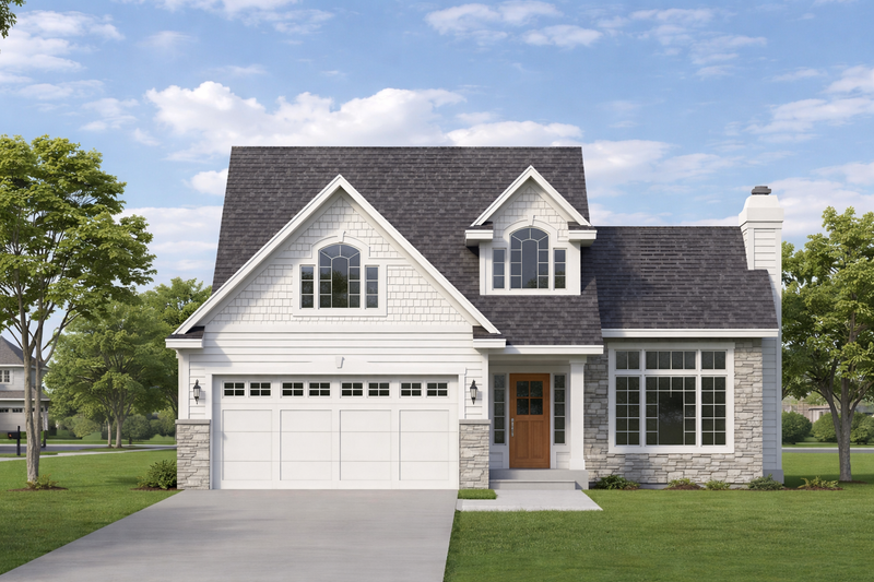 House Design - Exterior - Front Elevation 2 for European House Plan #112-316 - 4 bed, 3.5 bath