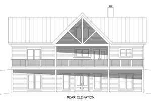 Exterior - Rear Elevation for Southern House Plan #932-830 - 2 bed, 2 bath
