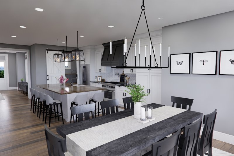Architectural House Design - Interior - Dining Room 1 for Farmhouse House Plan #51-1560 - 6 bed, 4.5 bath