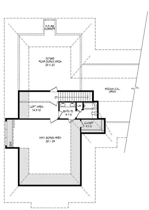 Country Floor Plan - Upper Floor Plan #932-313