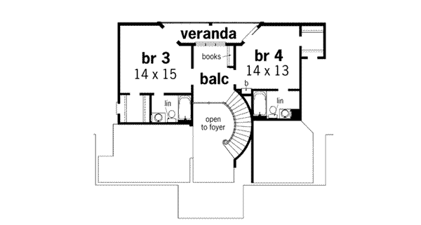 Home Plan - European Floor Plan - Upper Floor Plan #45-166