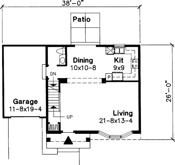 Architectural House Design - Country Floor Plan - Main Floor Plan #320-552