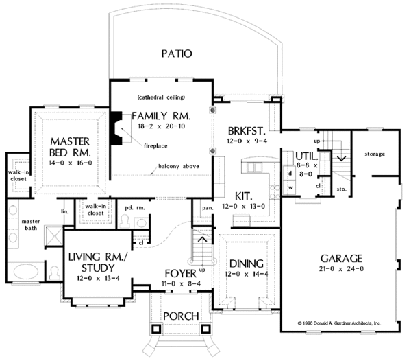Architectural House Design - European Floor Plan - Main Floor Plan #929-322