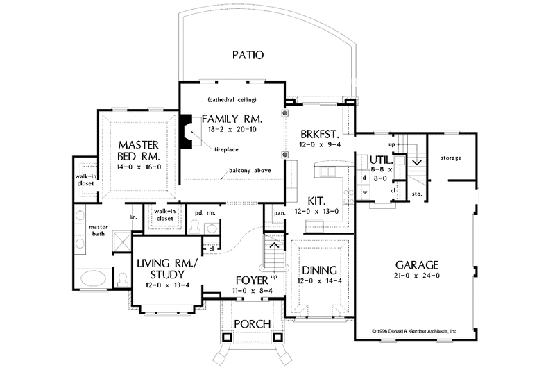 Home Plan - Floor Plan - Main Floor for European House Plan #929-322 - 3 bed, 2.5 bath