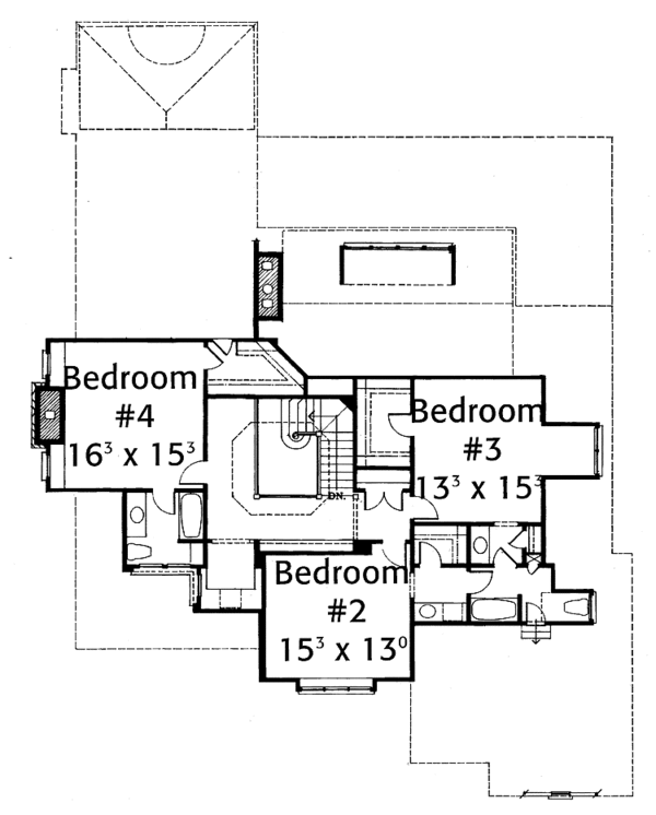 Dream House Plan - Country Floor Plan - Upper Floor Plan #429-273